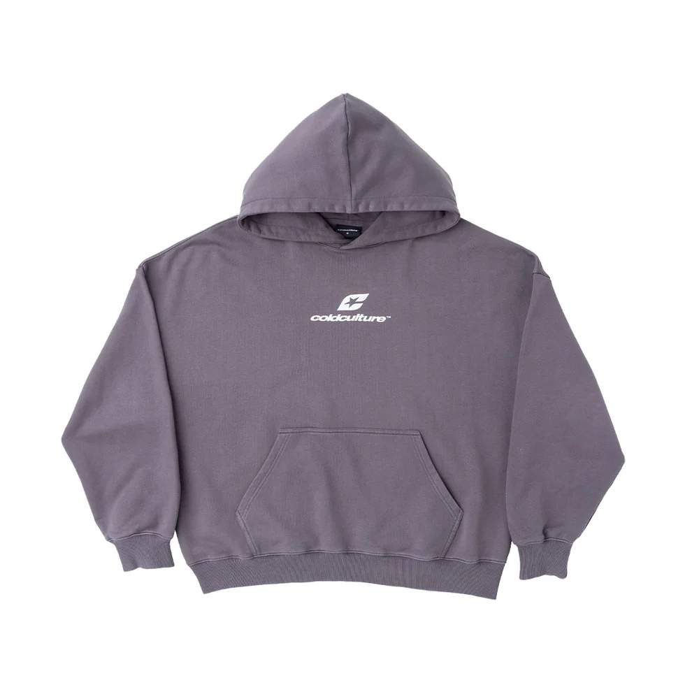 Curved Hoodie Heavy Grey Curved Hoodie Heavy Grey
