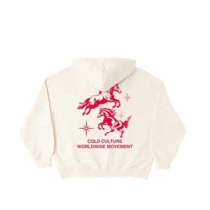Horses Hoodie Ivory White