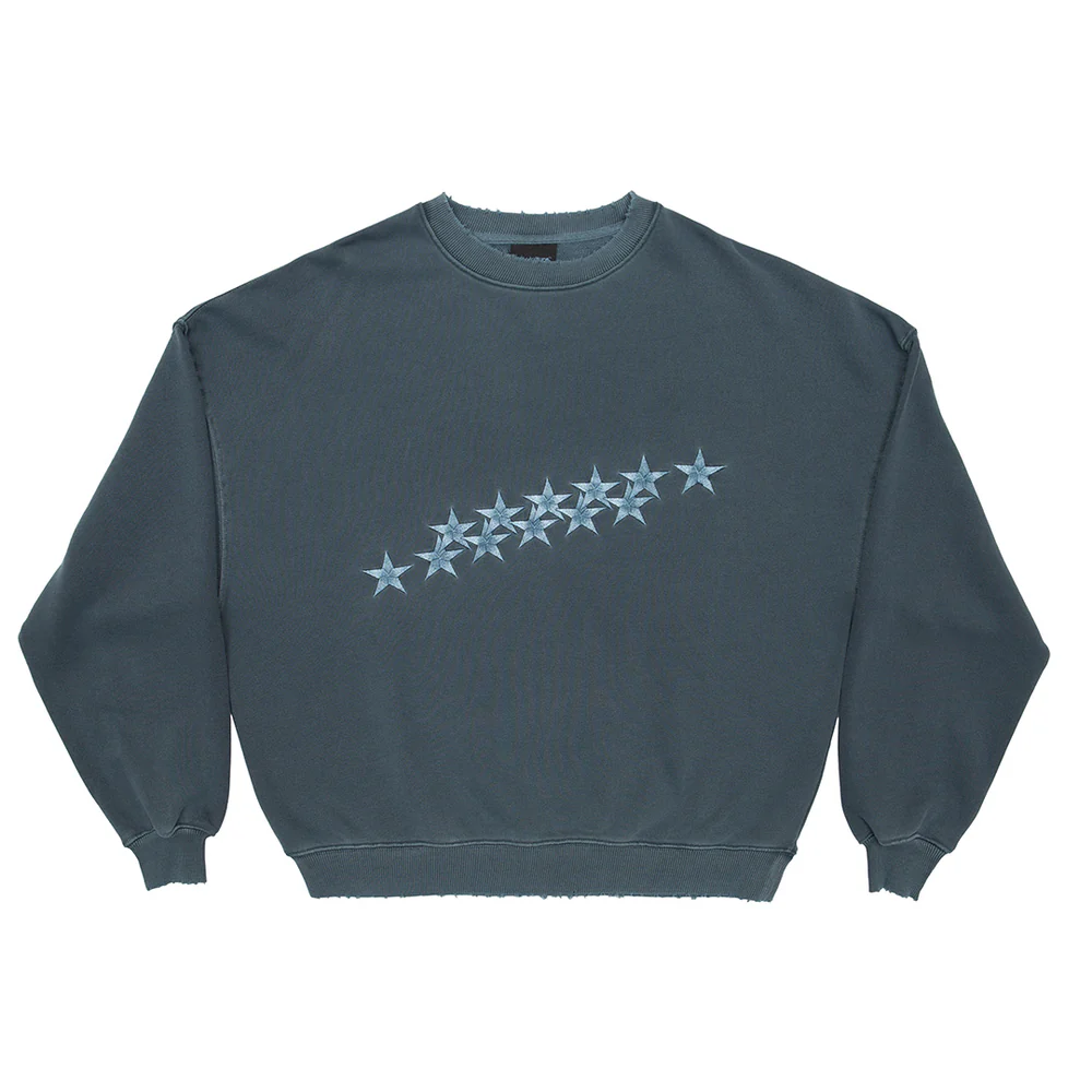 Stars Crewneck Slate Blue Stars Crewneck Slate Blue