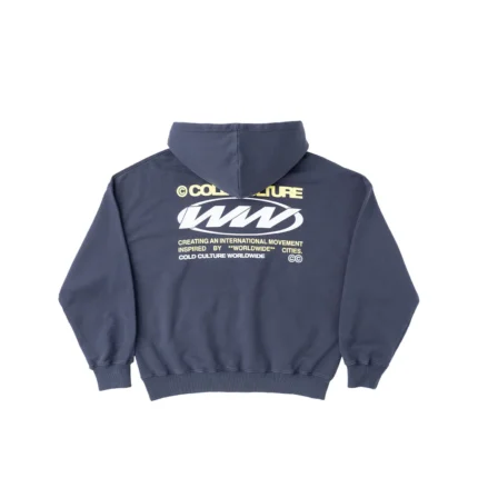 Worldwide Circle Hoodie Dark Blue