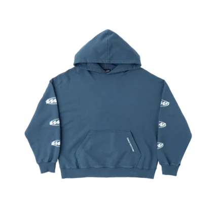 Worldwide Circle Hoodie Slate Blue