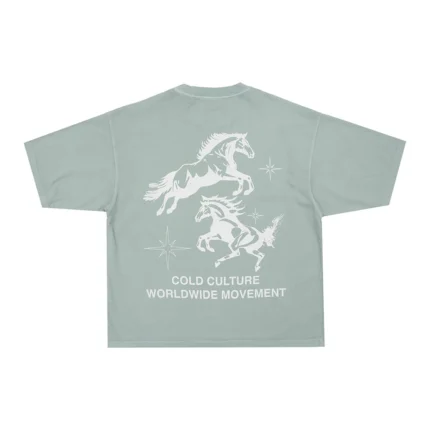 Horses Tee Natural Green