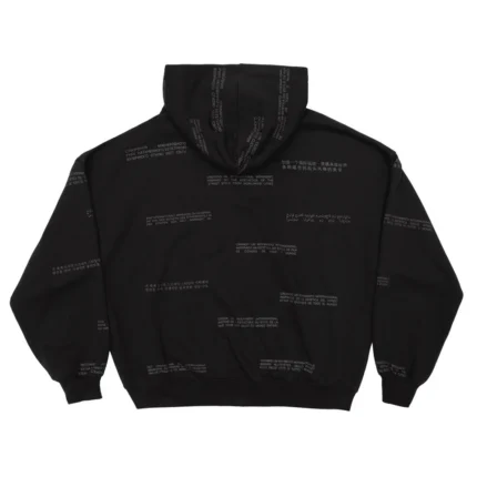 Languages Zip Hoodie Black
