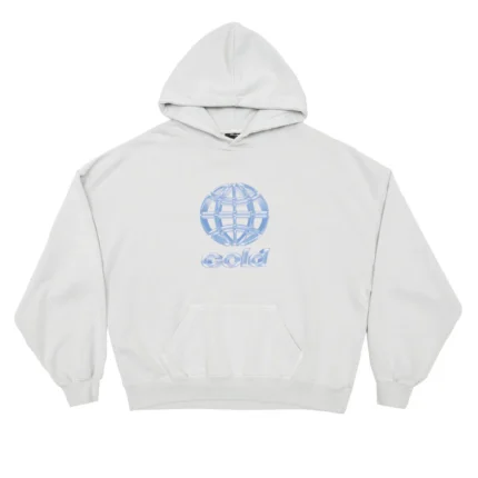 Metallic World Hoodie Light Grey