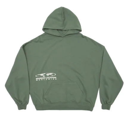 Sharing Location Hoodie Olive