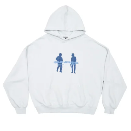 Silhouettes Hoodie White Blue