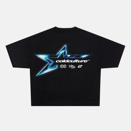 ELECTRIC SHINE TEE BLACK